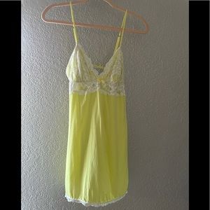 Victoria’s Secret Lace Slip Neon Yellow